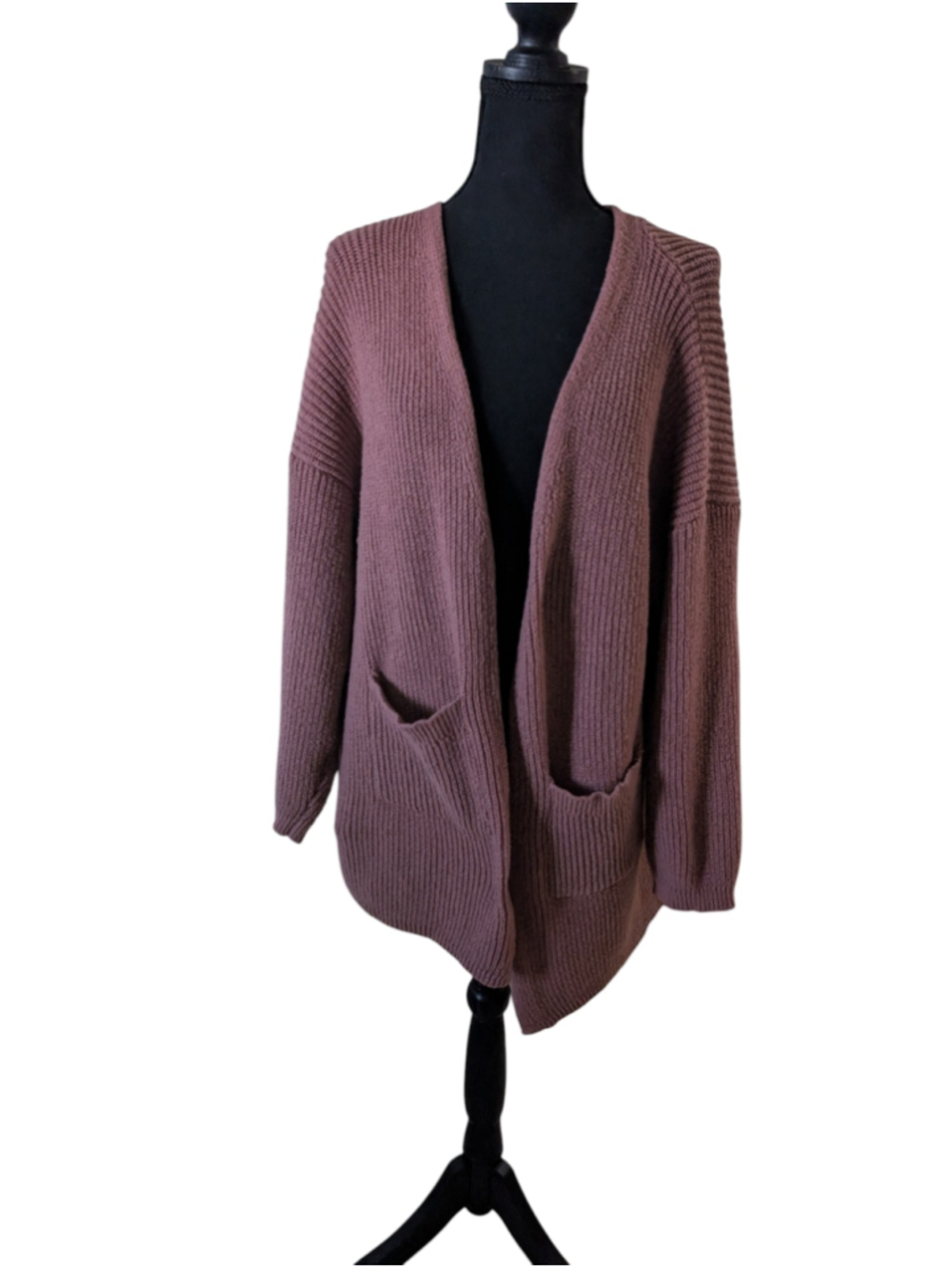FREE Knit Cardigan Mauve Size L
